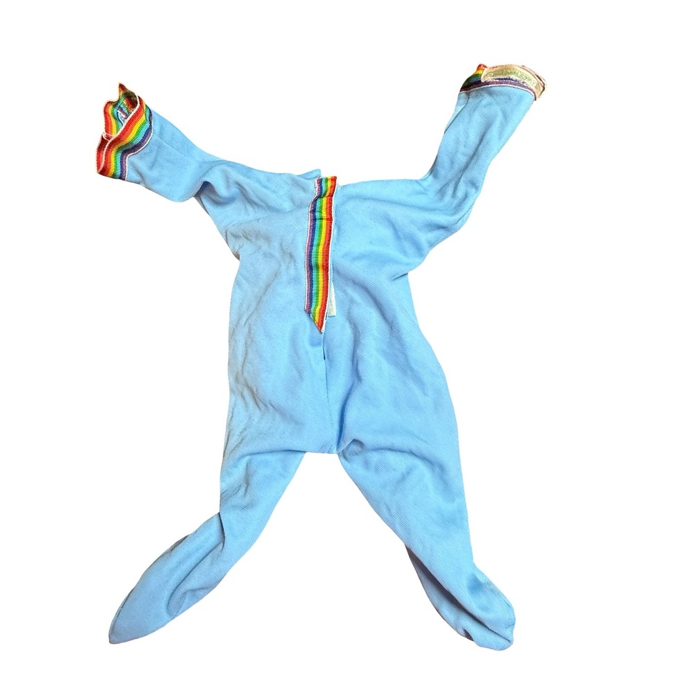 Vintage Cabbage‎ Patch Kids Blue Rainbow Footed Posable Wire Romper Doll Clothes